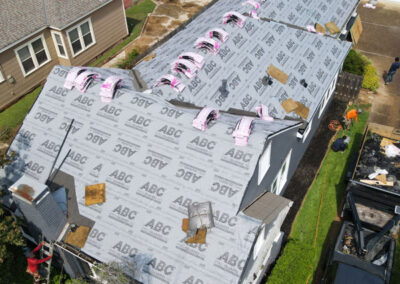 Shingle Roof under construction in Shreveport, La