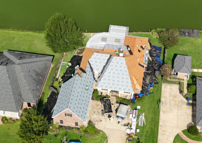 Installation of new roof on Bossier City, La home.